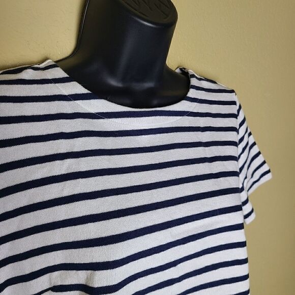 1901 Navy Striped Short Sleeve T-shirt - Picture 3 of 8